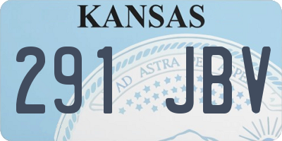 KS license plate 291JBV