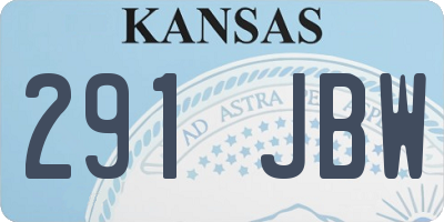 KS license plate 291JBW