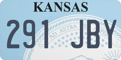 KS license plate 291JBY