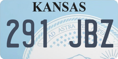 KS license plate 291JBZ