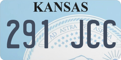KS license plate 291JCC
