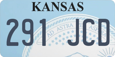 KS license plate 291JCD