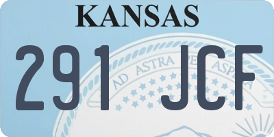 KS license plate 291JCF