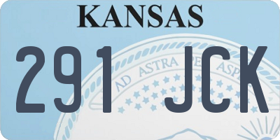 KS license plate 291JCK