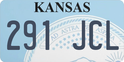 KS license plate 291JCL