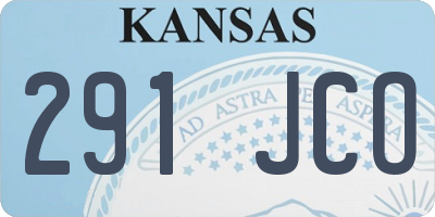 KS license plate 291JCO