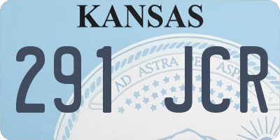 KS license plate 291JCR