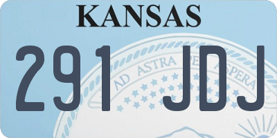 KS license plate 291JDJ