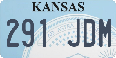 KS license plate 291JDM