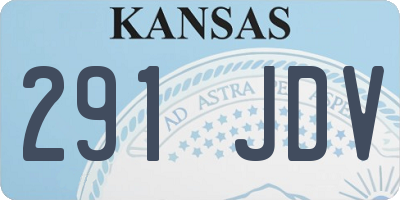 KS license plate 291JDV