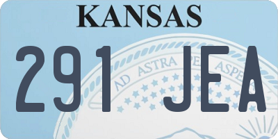 KS license plate 291JEA