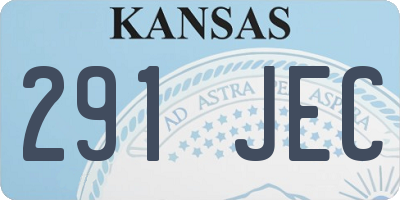 KS license plate 291JEC
