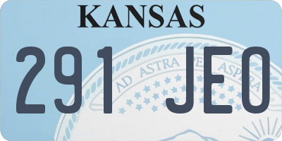 KS license plate 291JEO