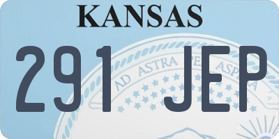 KS license plate 291JEP