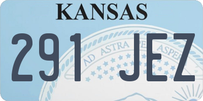 KS license plate 291JEZ