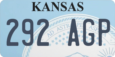 KS license plate 292AGP
