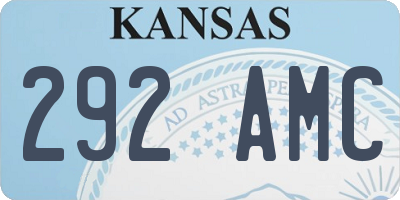 KS license plate 292AMC