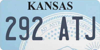 KS license plate 292ATJ
