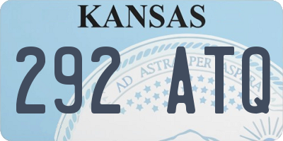 KS license plate 292ATQ