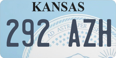 KS license plate 292AZH