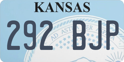 KS license plate 292BJP
