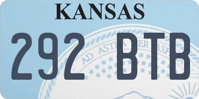 KS license plate 292BTB
