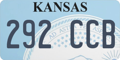 KS license plate 292CCB