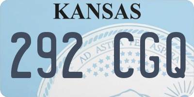 KS license plate 292CGQ