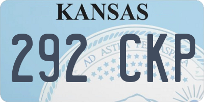 KS license plate 292CKP