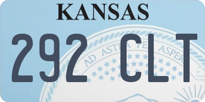 KS license plate 292CLT