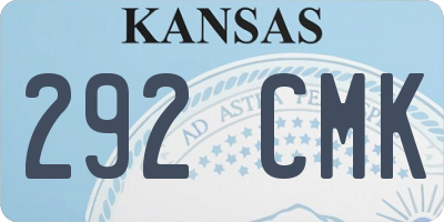 KS license plate 292CMK