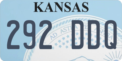 KS license plate 292DDQ