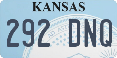 KS license plate 292DNQ