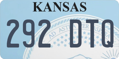 KS license plate 292DTQ