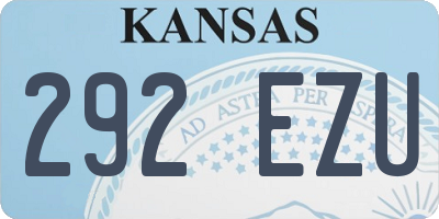KS license plate 292EZU