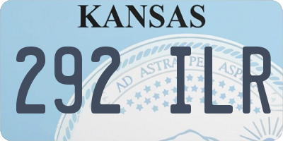 KS license plate 292ILR