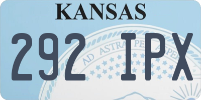 KS license plate 292IPX