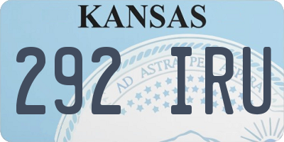 KS license plate 292IRU