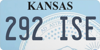 KS license plate 292ISE