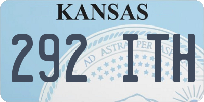 KS license plate 292ITH
