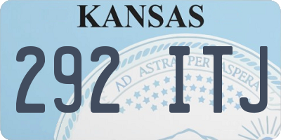 KS license plate 292ITJ