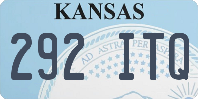 KS license plate 292ITQ