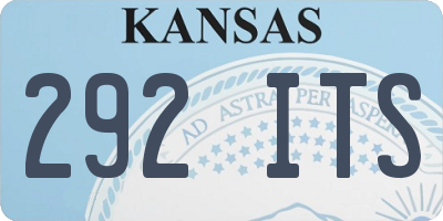 KS license plate 292ITS