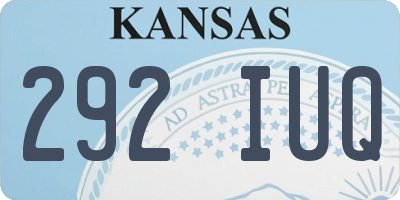 KS license plate 292IUQ