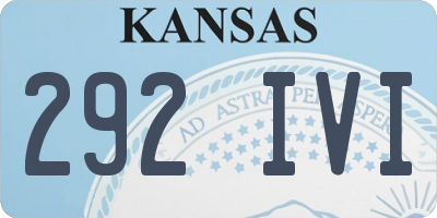 KS license plate 292IVI