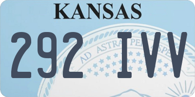 KS license plate 292IVV