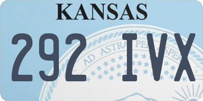 KS license plate 292IVX