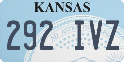 KS license plate 292IVZ