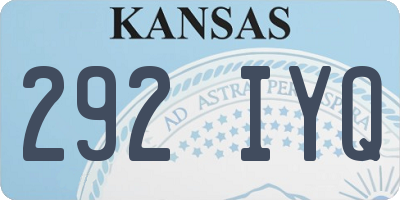 KS license plate 292IYQ