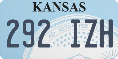 KS license plate 292IZH